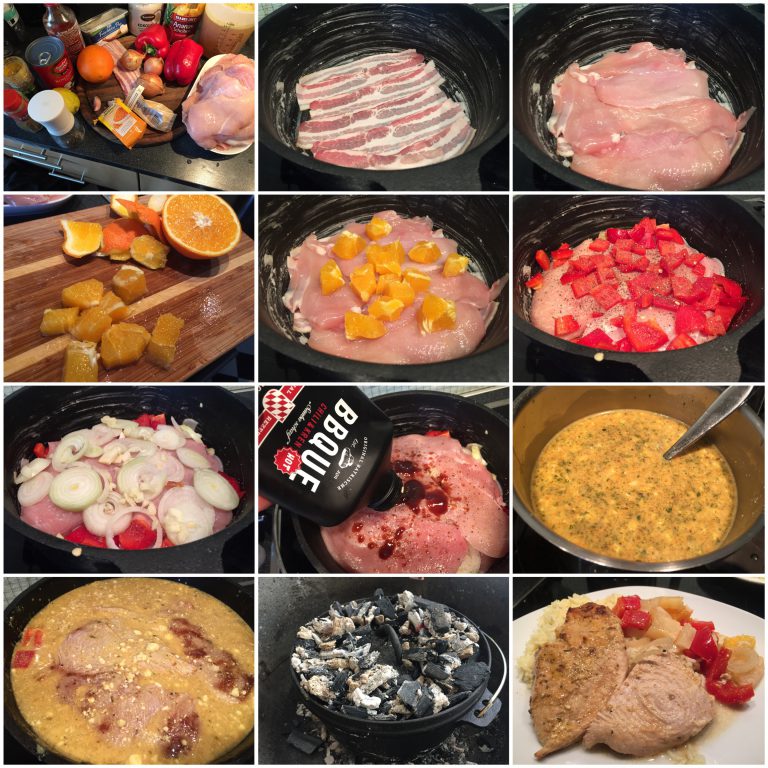 Hühnchen-Puten-Schichttopf