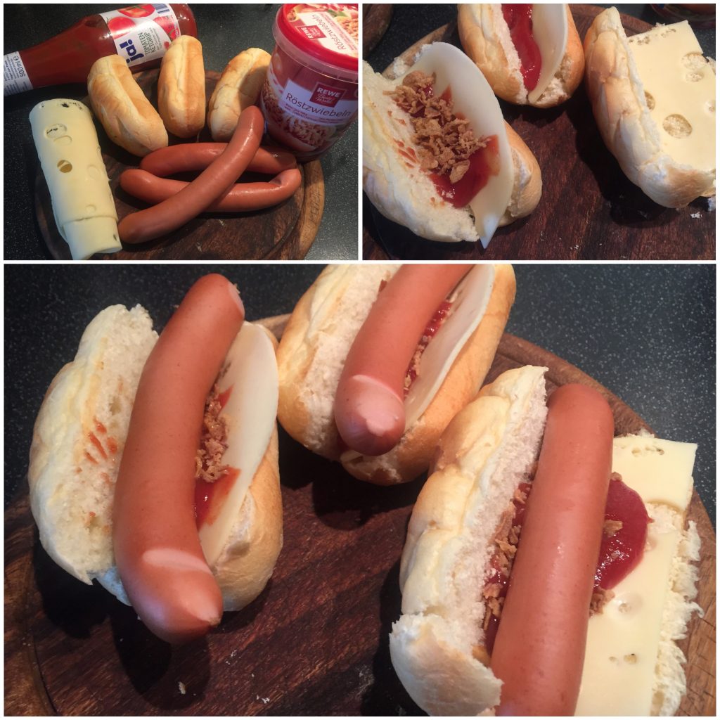 Schnelle Hot Dogs 