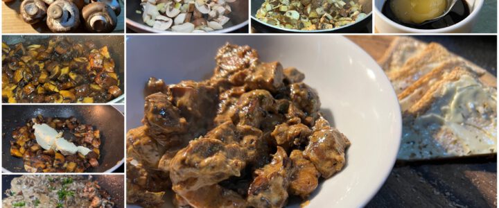 Championpfanne mit Honig und Soja-Sauce Championpfanne mit Honig und Soja-Sauce